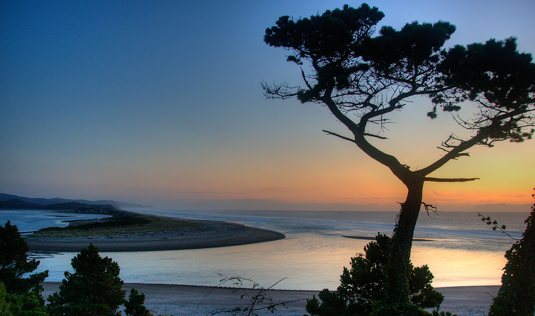 A photo of Siletz Bay in Lincoln City.